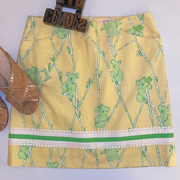 🌴LILLY PULITZER Originals ‘Climbing the Ladder’ Koala/Bamboo Print A-Line Skirt - Picture 3 of 12